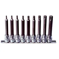 KS Tools 3/8" Bit-Stecknuss-Satz TX, lang, 9-teilig, T20-T60