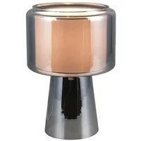 Trio Leuchten Tischlampe ROCKA, H 29 cm - Chromfarben