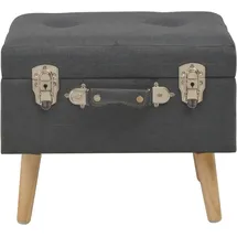 vidaXL Hocker mit Stauraum 40 x 40 x 40 cm Dunkelgrau