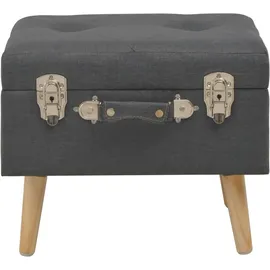 vidaXL Hocker mit Stauraum 40 x 40 x 40 cm Dunkelgrau