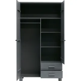Woood Dennis Garderobenschrank 111 x 55 x 202 cm grau