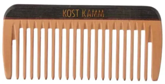 Kost Kamm Mini-Taschenkamm Holz 8cm, mittel bunt