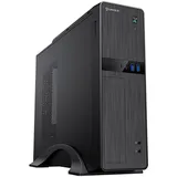 Unykach UNYKAck UK2011 Micro ATX PC-Gehäuse, Schwarz, mit 450 W Netzteil, Zwei USB 3.0 Steckern und Zwei Typ-C-Anschlüssen (USB 2.0)