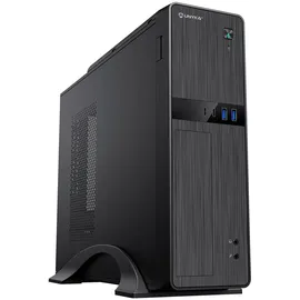 Unykach UNYKAck UK2011 Micro ATX PC-Gehäuse, Schwarz, mit 450 W Netzteil, Zwei USB 3.0 Steckern und Zwei Typ-C-Anschlüssen (USB 2.0)