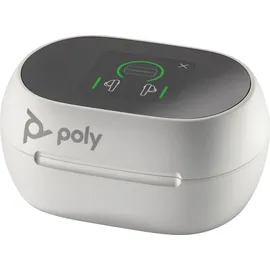 HP Poly Koffer mit Ladefunktion touchscreen weiß USB-C - Headset - Weiß