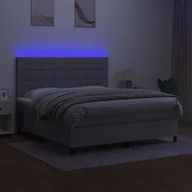 vidaXL Boxspringbett 180 x 200 cm Hellgrau