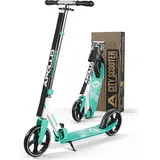 3 s Apollo XXL Wheel Scooter - Phantom Pro City Scooter | Klappbarer City Roller für Kinder | Höhenverstellbar, Tretroller für Erwachsene | Cityroll... - Türkis