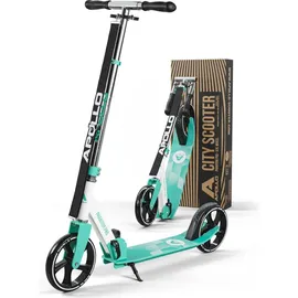 3 s Apollo XXL Wheel Scooter - Phantom Pro City Scooter | Klappbarer City Roller für Kinder | Höhenverstellbar, Tretroller für Erwachsene | Cityroll... - Türkis