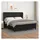 vidaXL Boxspringbett mit Matratze Schwarz 180x200 cm Kunstleder