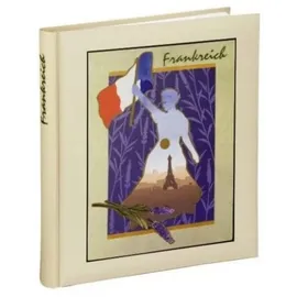Hama Fotoalbum Buch-Album Frankreich FRA Foto-Album, 60x Seiten, 2 Textvorspannseiten, mit Fotokarton und Pergaminseiten gelb