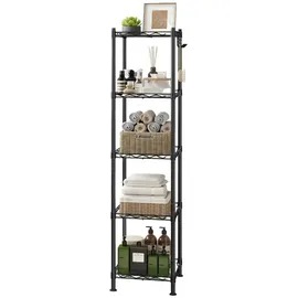 Songmics Standregal 30 x 30 x 123,5 cm Schwarz