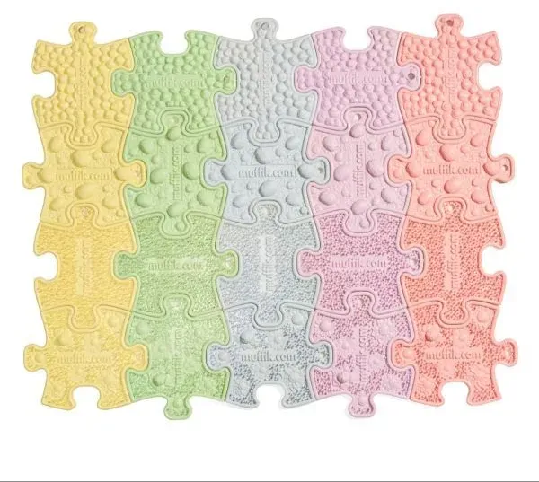 Muffik: Sensorische Nano-Puzzle-Pads - Pastell, 20 Teile