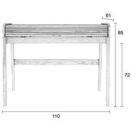 ZUIVER Barbier Schreibtisch Walnuss