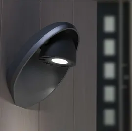 ECO-Light Lutec Eggo Wandlampe Aussenlampe Aussenleuchte Anthrazit LED 6160 Gr - Grau