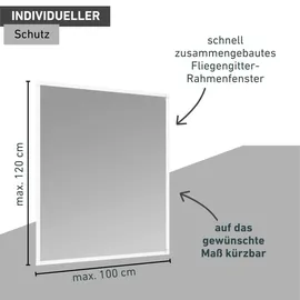 WINDHAGER Insektenschutz Expert Rahmen Fenster 80 x 100 cm Weiß