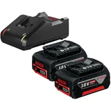 Bosch Akku-Starter-Set GBA / 2x 5,0 Ah Akku / Ladegerät GAL 18V-40