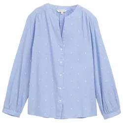 TOM TAILOR Damen Bluse mit Stickereien, blau, Gemustert, Gr. 36