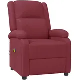 vidaXL Massagesessel 93 x 98 x 0 cm Weinrot mit Vibrationsmassage