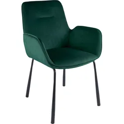 Kayoom Polsterstuhl »Stuhl Eliot 125, Retro-Stuhl, elegantes Design in schlichter Gestaltung«, 1 St., stilvoll, pflegeleicht, Rückenlehne mit stilvoller Ziernaht Kayoom Grün