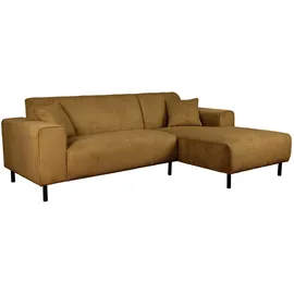 Home Affaire Ecksofa HOME AFFAIRE "ARROS L-Form mit Wellenunterfederung, Maße B/T/H: 235/163/81 cm", gelb, B:235cm H:81cm T:163cm, 100% Polyester, Sofas, Ecksofa, incl. Zierkissen, mit Recamiere rechts/links bestellbar, auch in Cord