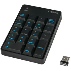 LogiLink Kabelloses Funk Keypad, 2,4 GHz, schwarz