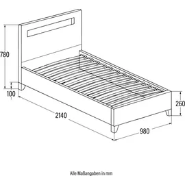 Home Deluxe Astro LED 90 x 200 cm dunkelgrau