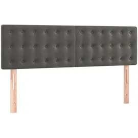 vidaXL Boxspringbett 140 x 200 cm Dunkelgrau