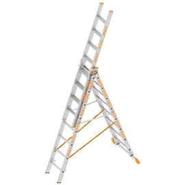 Layher TOPIC 1041 Allzweckleiter mit rutschhemmenden R12 3x8 Stufen