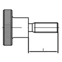 Industrial Quality Supplies Rändelschraube DIN 464 hohe Form M4 x 16 50 Stück