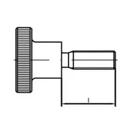Industrial Quality Supplies Rändelschraube DIN 464 hohe Form M4 x 16 50 Stück