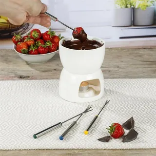 Hi Haushalt International HI 24669 Schokoladen Fondue Set 6tlg aus Porzellan