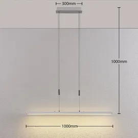 LINDBY Sladja 1-flg. 100 cm modern chrom
