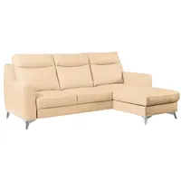 Ecksofa Gio Leder Beige