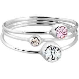 Elli Ring Stapelring Set Kristalle 925 Silber