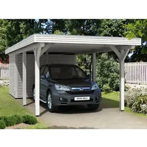 SKANHOLZ Spessart mit Abstellraum 3,55 x 8,46 m weiß
