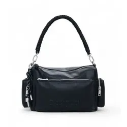 Desigual für Damen. 25SAXPBJ Handtasche mit Taschen schwarz (OSFA), Lässig, Polyurethan