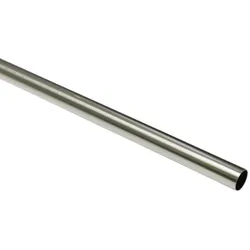 Gardinia Chicago Gardinenstangen, Ø 20 mm, Länge 200 cm, Vorhangstange, Edelstahl-optik