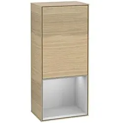 Villeroy und Boch Finion Seitenschrank F540GJPC 41,8x93,6x27cm, links, Regal unten Light Grey Matt, Oak Veneer