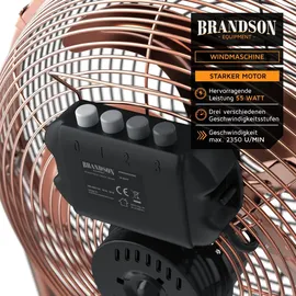 Brandson Windmaschine 34,5 cm Standventilator Kupfer