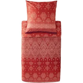 BASSETTI Kerala Bettwäsche + 1 Kissenhülle aus 100% Baumwollsatin in der Farbe Bordeaux R1, Maße: 135x200 + 1 K 80x80 cm - 9333269