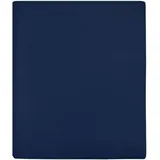 vidaXL Spannbettlaken Jersey-Baumwolle 140 x 200 cm Marineblau