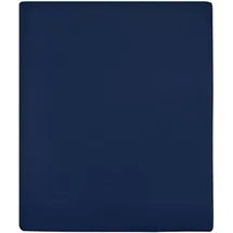 vidaXL Spannbettlaken Jersey-Baumwolle 140 x 200 cm Marineblau
