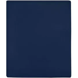 vidaXL Spannbettlaken Jersey-Baumwolle 140 x 200 cm Marineblau