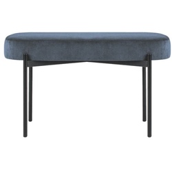 meet Ovale Bank »Gaia M« mit Samtbezug blau, 79x45.5x42 cm