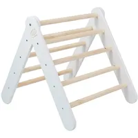MeowBaby Kletterdreieck Weiß, Holz, 59.5x59x60 cm, Spielzeug, Kinderspielzeug, Sonstiges