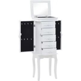 vidaXL Schmuckschrank Weiß