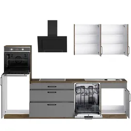 WIHO KÜCHEN Küchenzeile Elba 280 cm grau