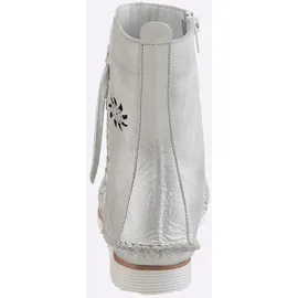 Andrea Conti Stiefelette ANDREA CONTI, Damen, Gr. 37, silberfarben, Glattleder, Leder, Rindsleder, Schuhe Stiefelette