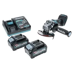 Makita GA 005 GM2 Akku Winkelschleifer 40 V max. 125 mm Brushless  XGT + 2x Akku 4,0 Ah + Ladegerät
