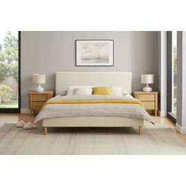 Home Affaire Polsterbett HOME AFFAIRE "Armandine inkl. Lattenrost", beige (beige, beige, beige), B:185,5cm H:100cm L:212cm, Betten, Polsterbett, Kopfteil mit Cordbezug, erhältlich in den Breiten 140cm & 180cm